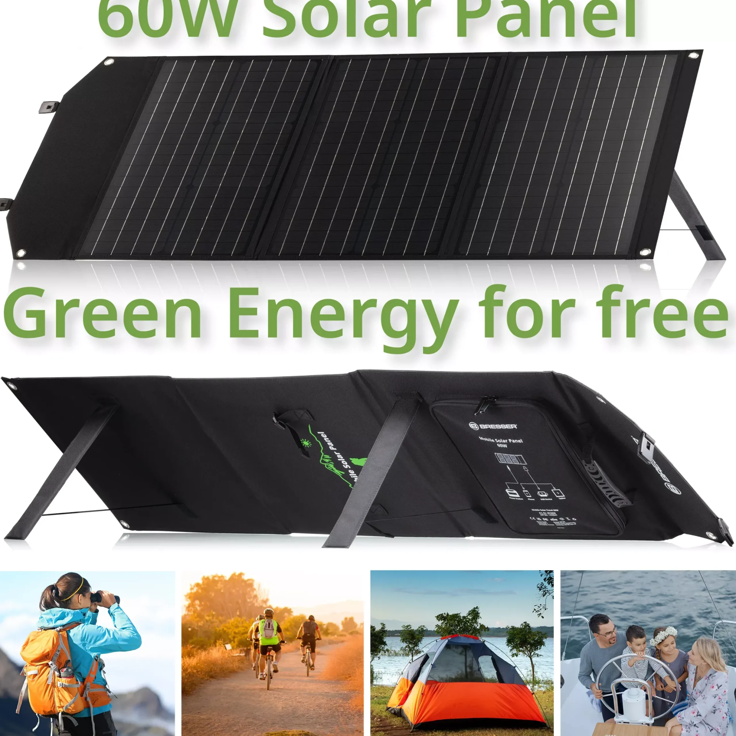 Bresser Mobile Stromversorgung|Stromversorgung>Set Mobile Power-Station 300 W + Solar-Ladegerät 60 W