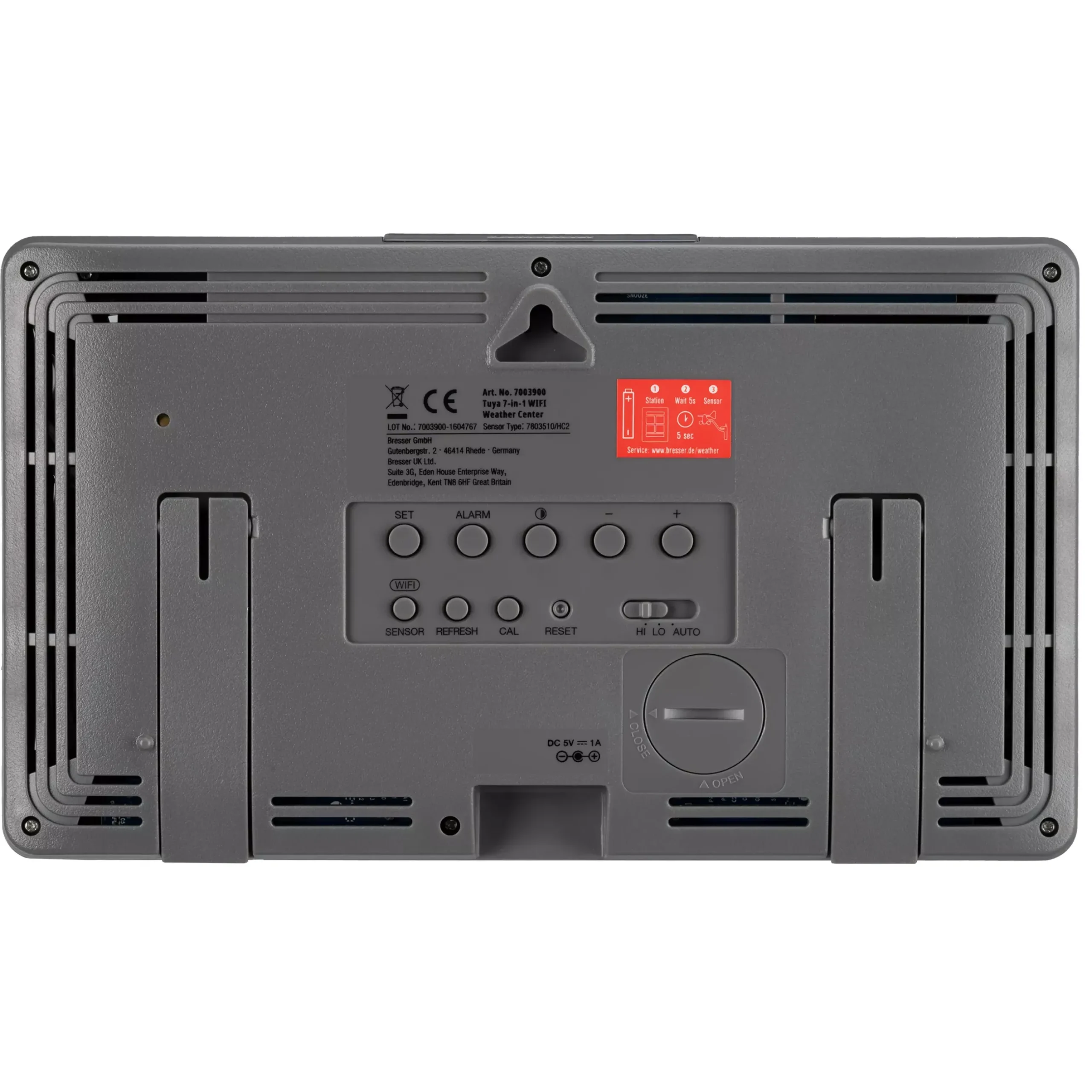 Bresser Smart Home Wetterstationen|Wetterstationen Mit Thermo-/Hygro-Außensensor>Smarte Tuya Profi-Wetterstation mit 7-in-1-Sensor