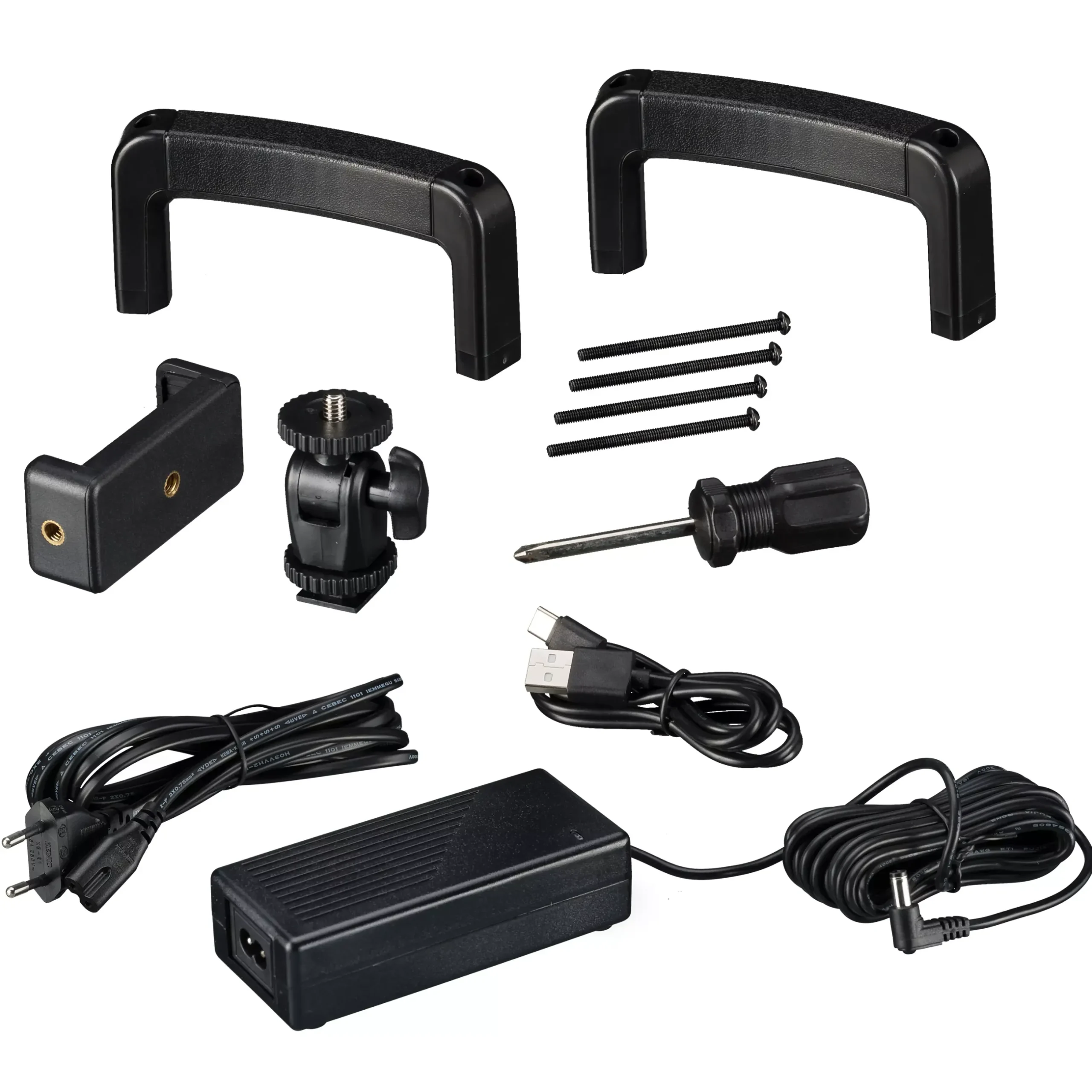 Bresser Ringlichter>STR-48B Bi-Color LED Ringleuchte 48W dimmbar mit Kamera- und Smartphonehalter