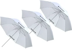 Bresser Schirme>SU-43 Durchlichtschirm weiß 110 cm - 3er Set