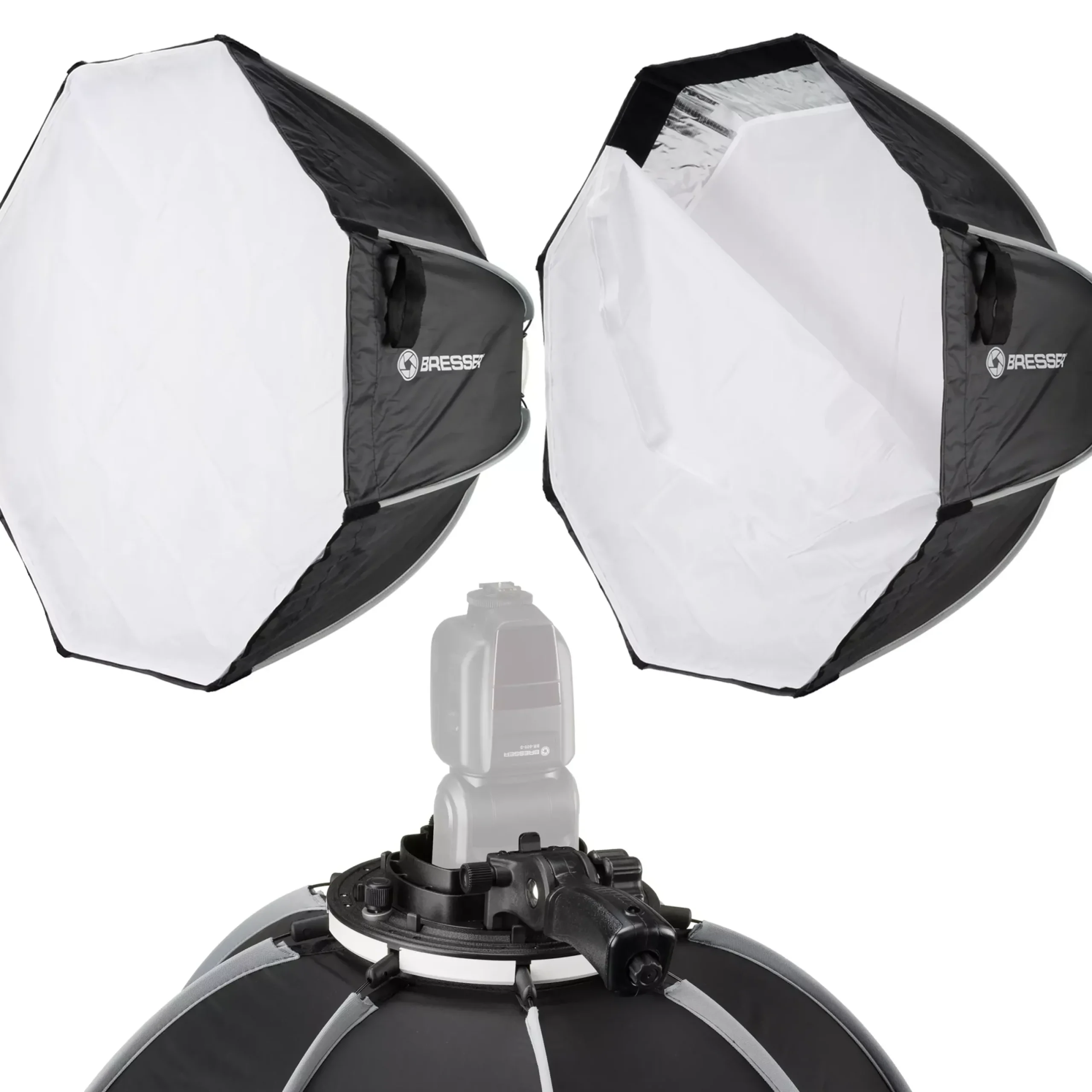 Bresser Softboxen>Super Quick Release Schnellspann-Octabox/Softbox 65cm für Kamerablitze