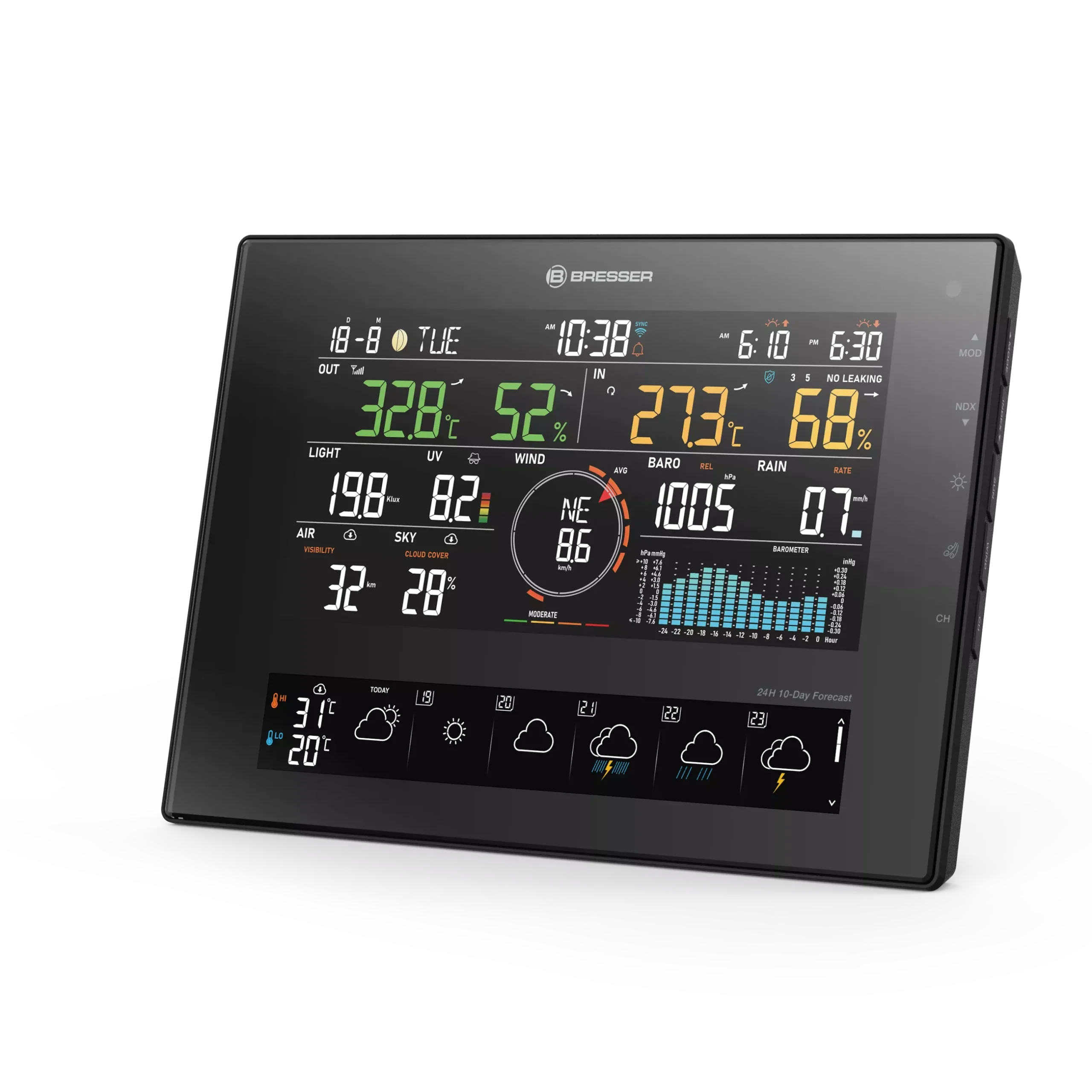 Bresser Wetterstationen Mit 7-In-1-Außensensor>11-Tage 4CAST CV WLAN-Wetterstation 7-in-1