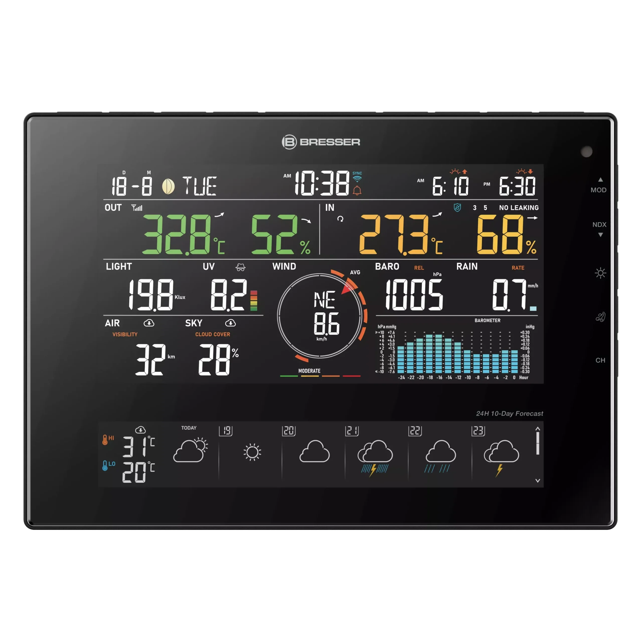 Bresser Wetterstationen Mit 7-In-1-Außensensor>11-Tage 4CAST CV WLAN-Wetterstation 7-in-1