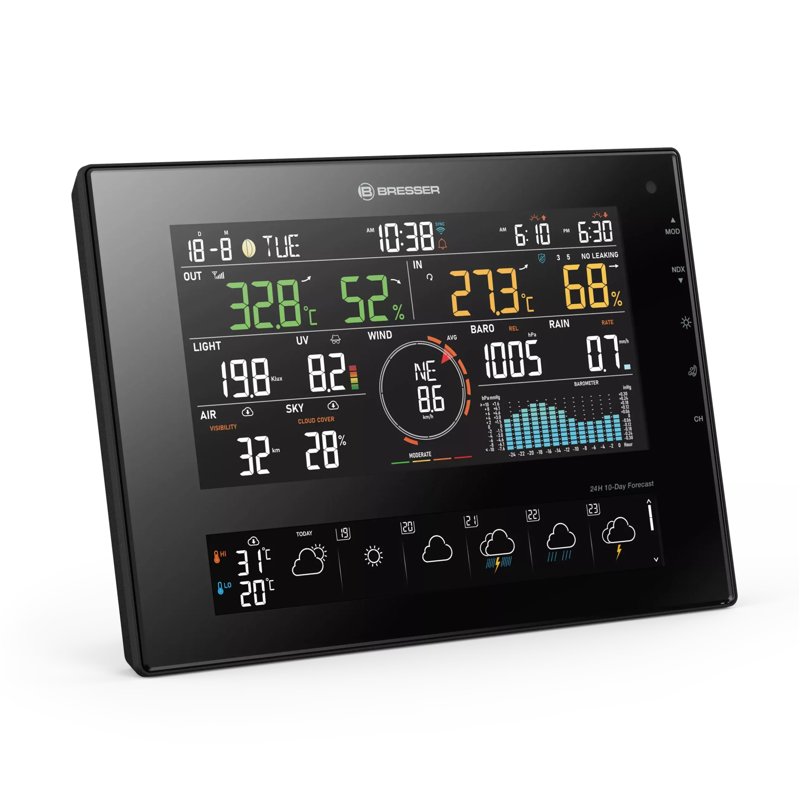 Bresser Wetterstationen Mit 7-In-1-Außensensor>11-Tage 4CAST CV WLAN-Wetterstation 7-in-1