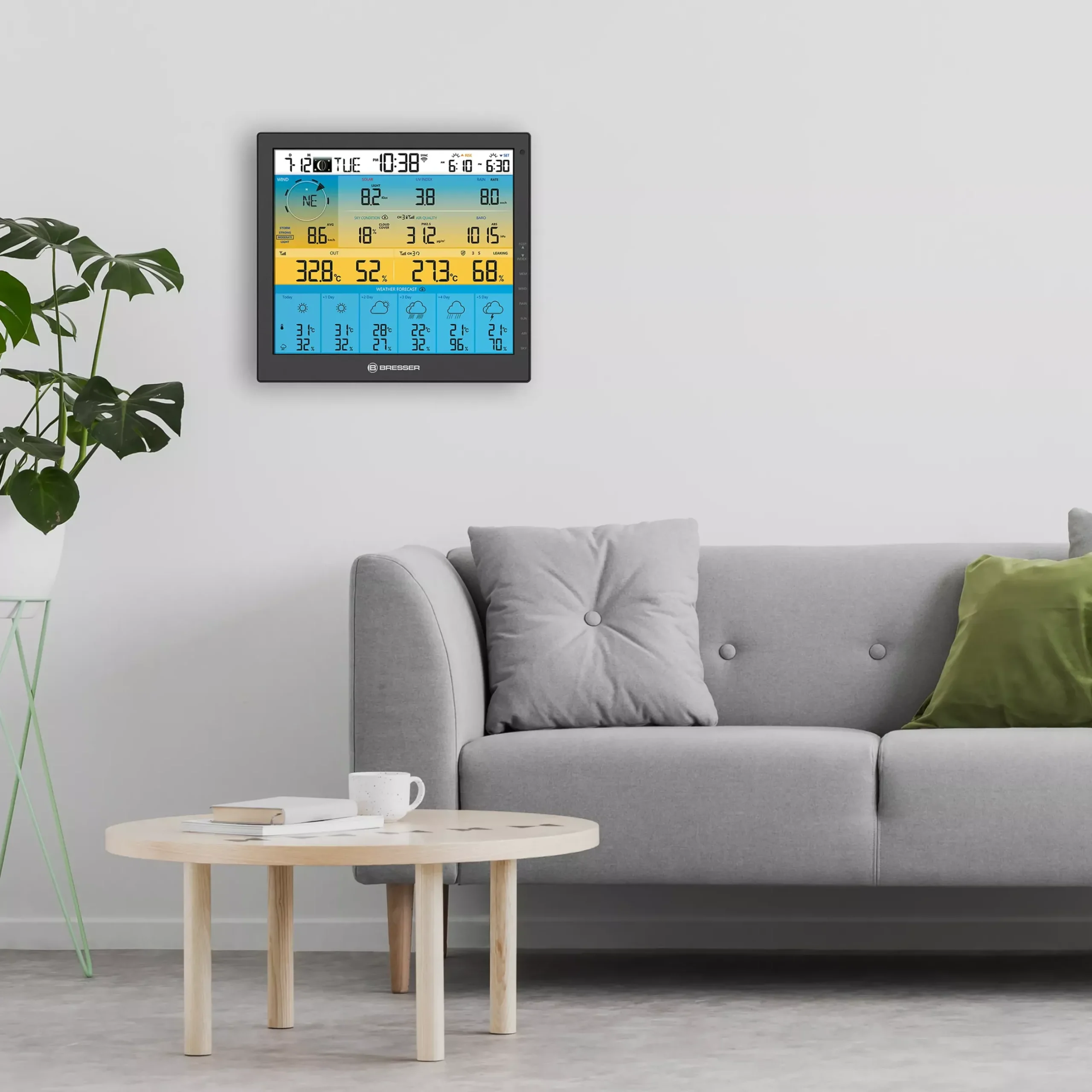 Bresser Wetterstationen Mit 7-In-1-Außensensor>6-Tage 4CAST PRO SF WLAN-Wetterstation 7-in-1 solar