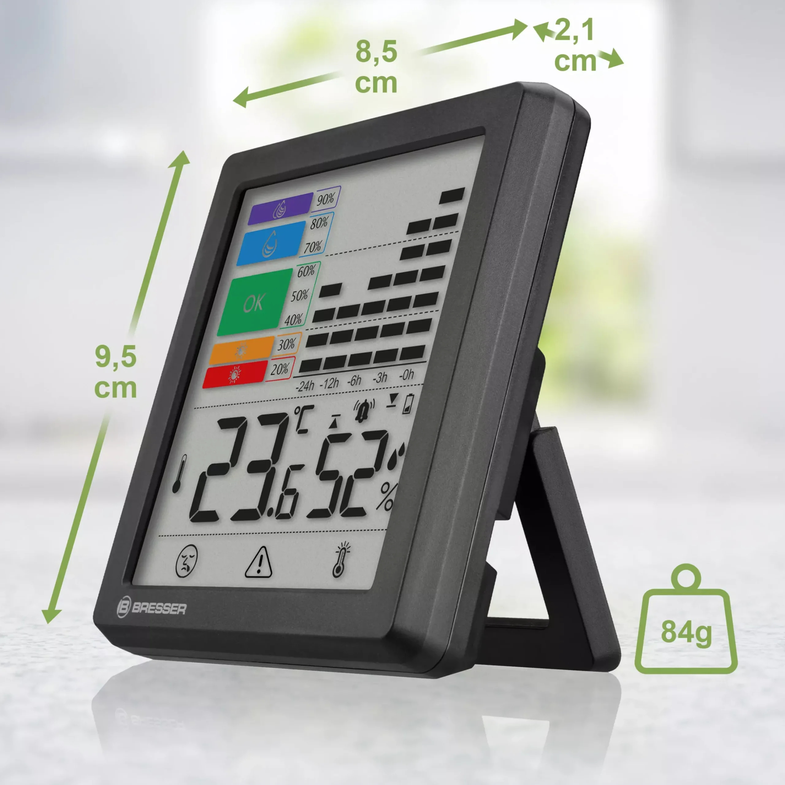 Bresser Raumklimamessgeräte|Innen-Thermometer>Thermo-Hygrometer mit Schimmelalarm