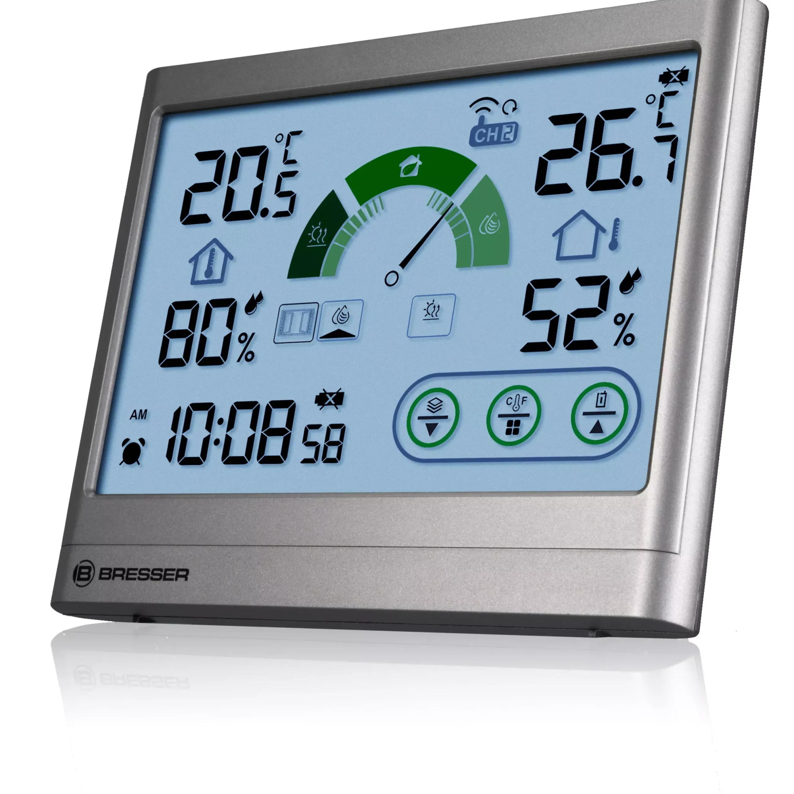 Bresser Wetterstationen Mit Thermo-/Hygro-Außensensor|Raumklimamessgeräte>Thermo-Hygrometer mit Lüftungsempfehlung VentAir H