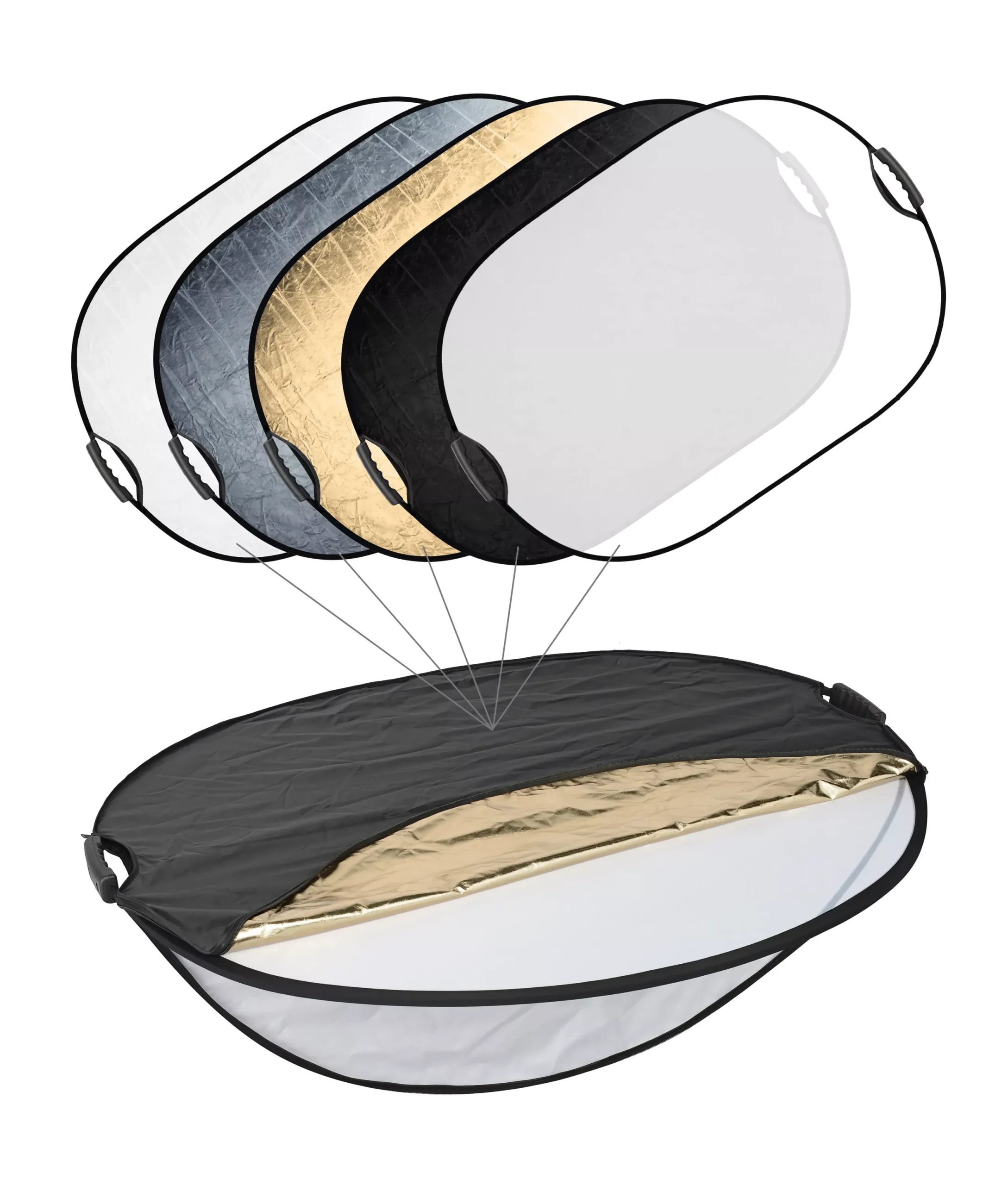 Bresser Faltreflektoren Und Panele>TR-25 5in1 Faltreflektor mit Handgriffen 70x110cm