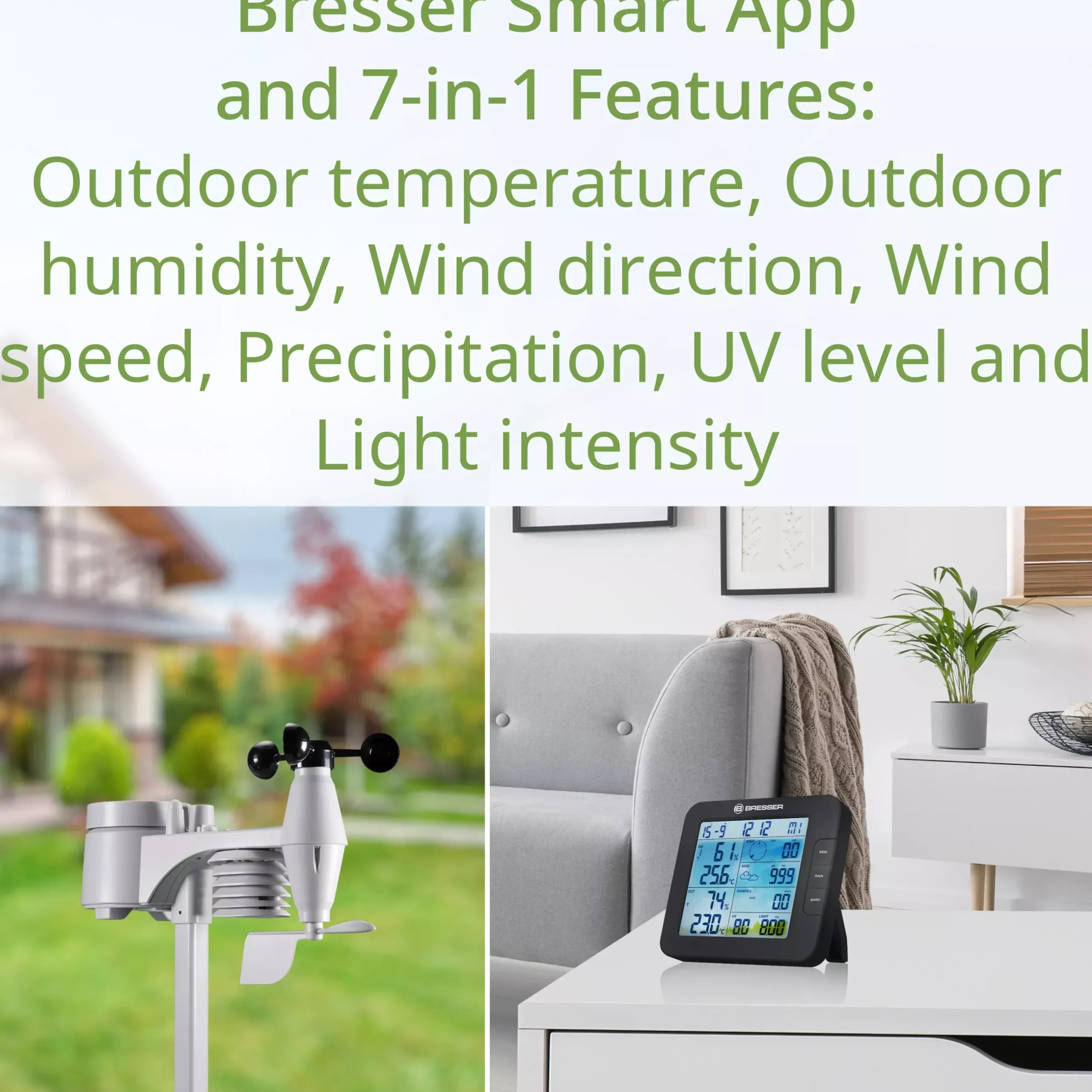 Bresser Smart Home Wetterstationen|Wetterstationen Mit 7-In-1-Außensensor>Tuya Smart Home 7-in-1-Wetterstation ClimateConnect