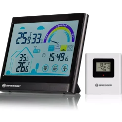 Bresser Wetterstationen Mit Thermo-/Hygro-Außensensor|Raumklimamessgeräte>VentAir Thermo-Hygrometer mit Touchscreenfunktion und Lüftungsempfehlung