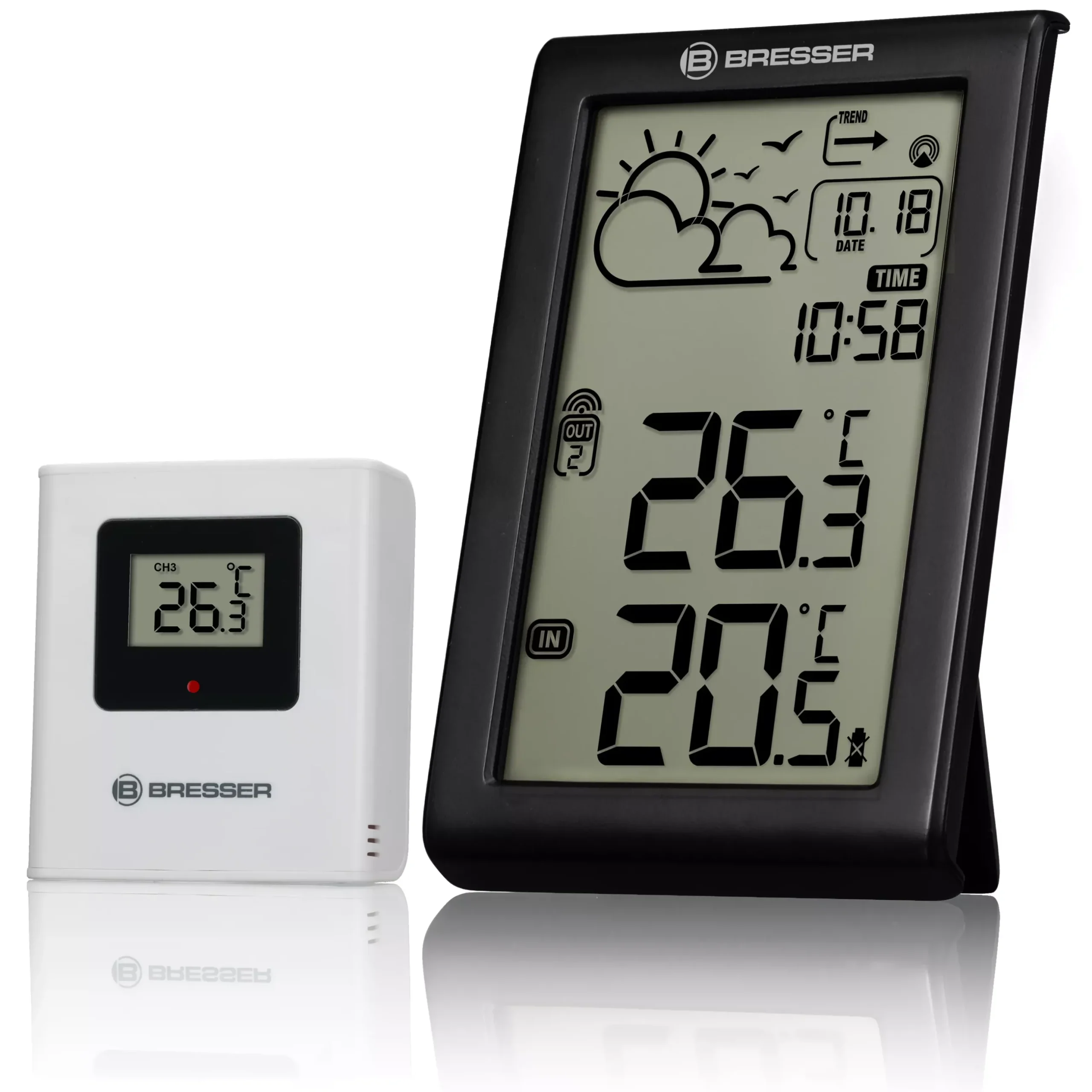Bresser Wetterstationen Mit Thermo-/Hygro-Außensensor>Wetterstation Meteo Temp W mit DCF-Funksignal