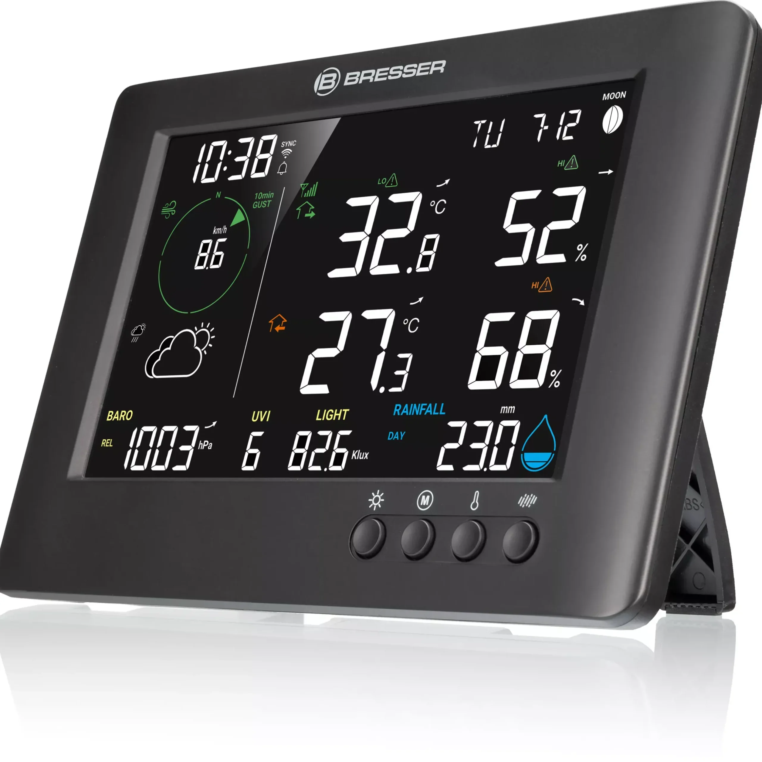 Bresser Wetterstationen Mit 7-In-1-Außensensor>WLAN-7-in-1-Funk-Wetterstation TB