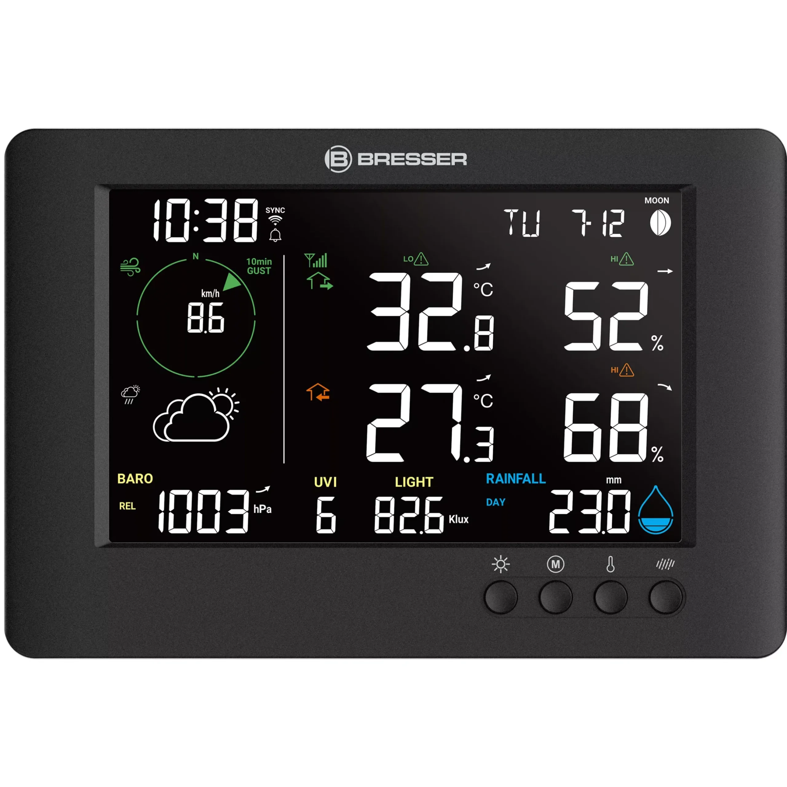 Bresser Wetterstationen Mit 7-In-1-Außensensor>WLAN-7-in-1-Funk-Wetterstation TB