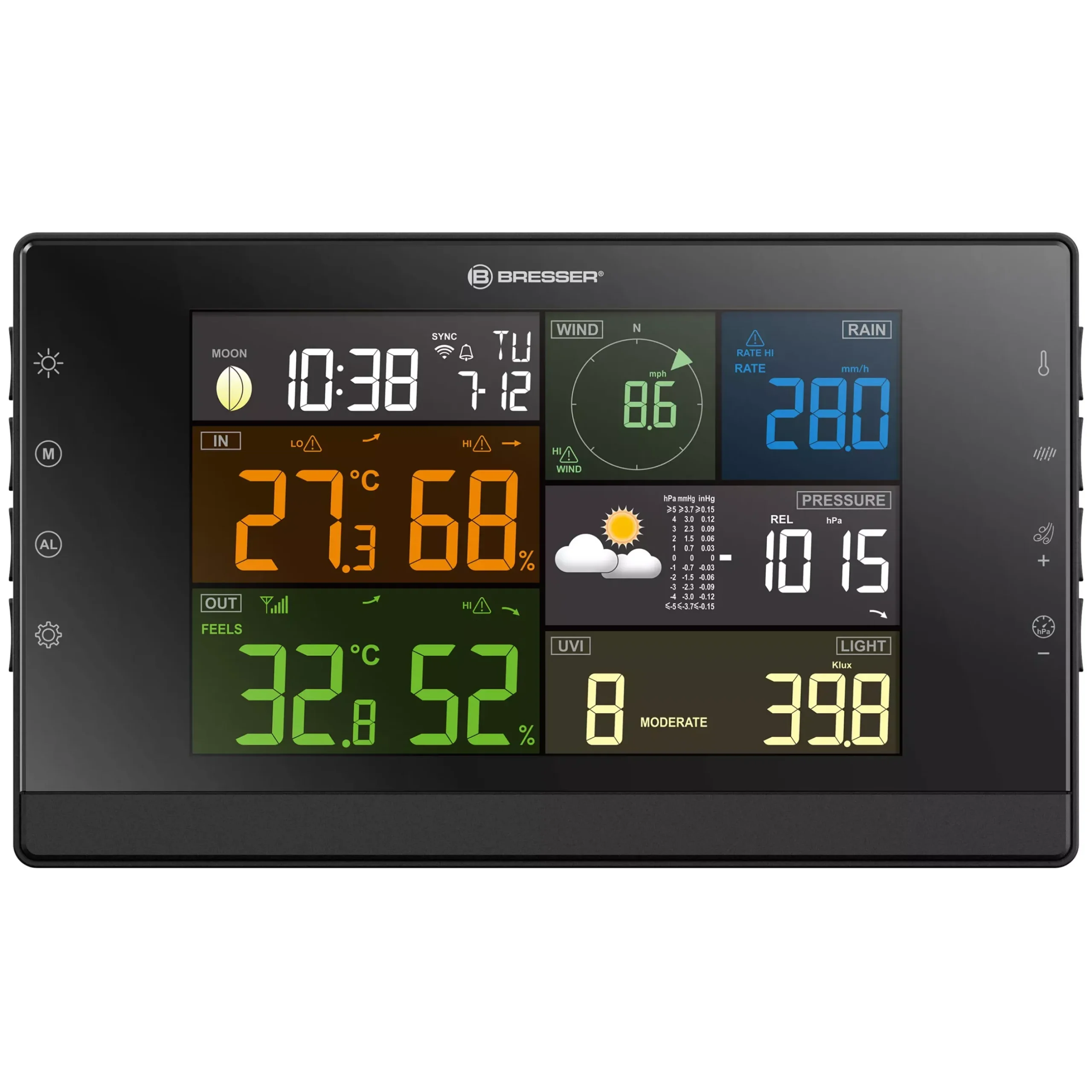 Bresser Wetterstationen Mit 7-In-1-Außensensor>WLAN-Wetterstation Profi-WSC mit 7-in-1-Sensor