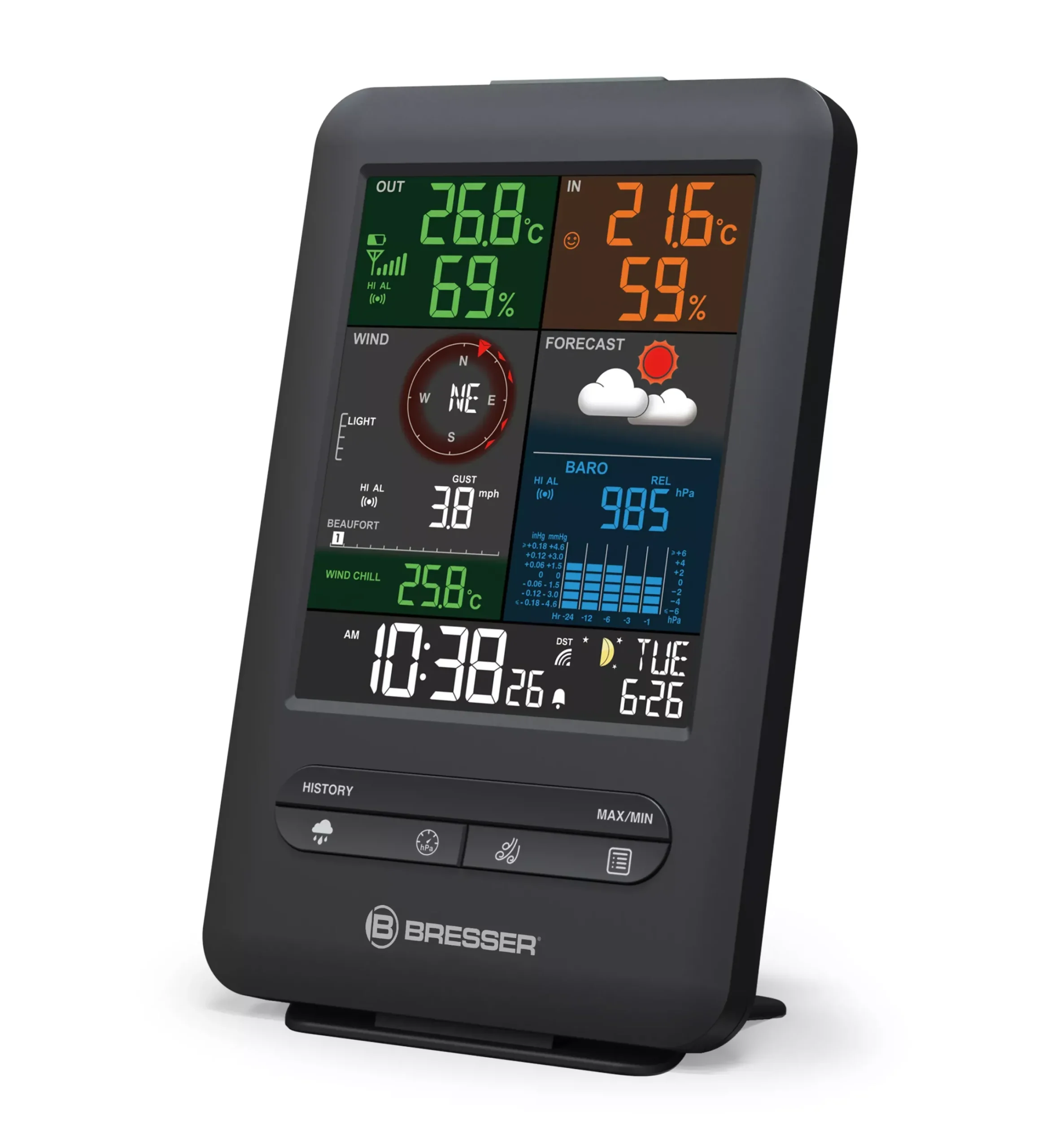 Bresser Zusätzliche Basisstationen>zusätzliche / Ersatz-Basisstation für 7002525 Beaufort Wetterstation 5-in-1