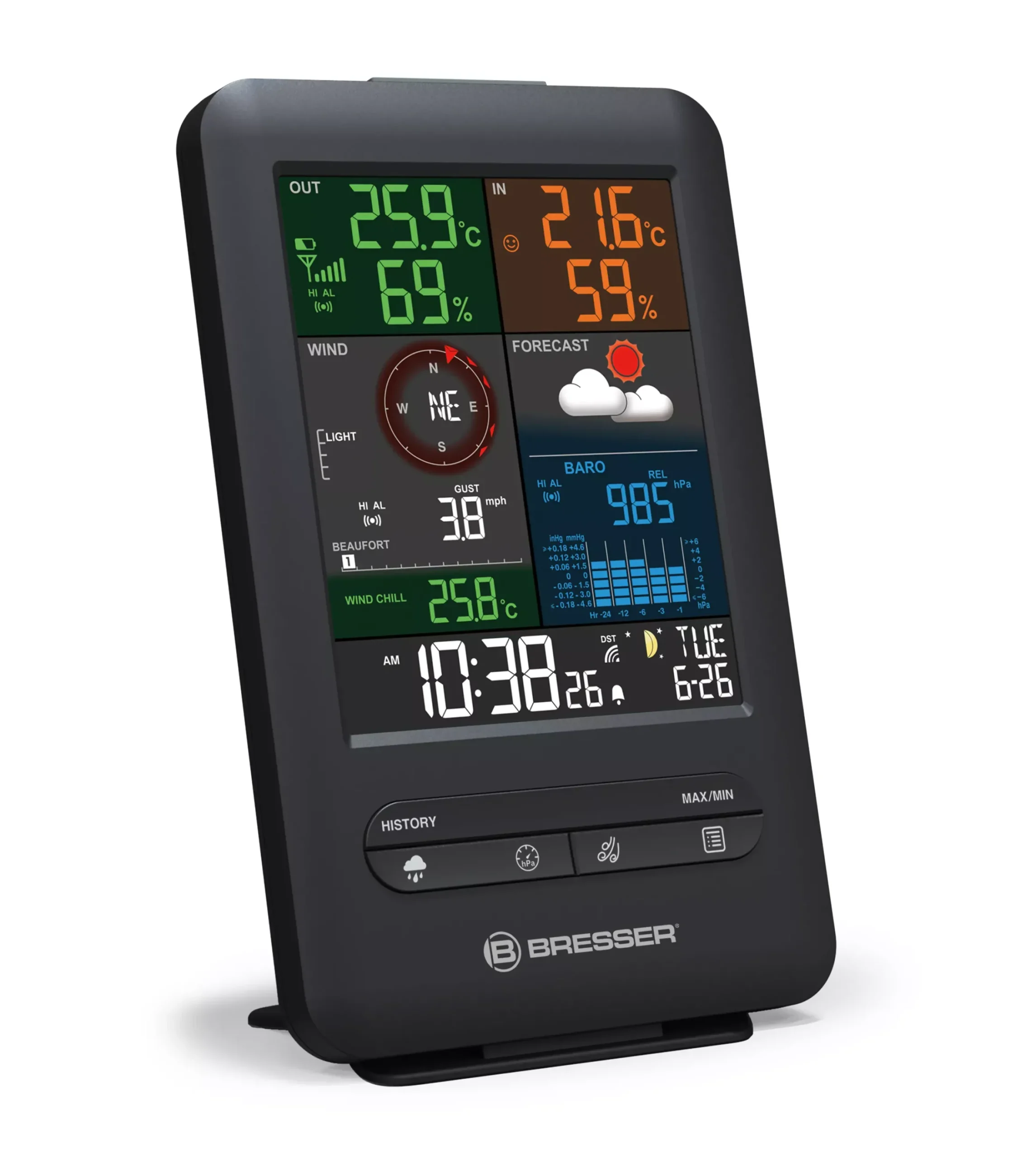 Bresser Zusätzliche Basisstationen>zusätzliche / Ersatz-Basisstation für 7002525 Beaufort Wetterstation 5-in-1