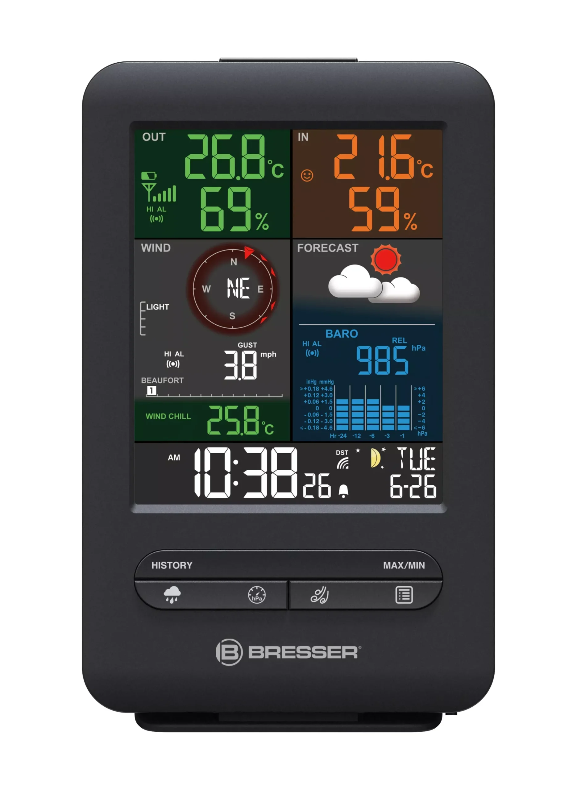Bresser Zusätzliche Basisstationen>zusätzliche / Ersatz-Basisstation für 7002525 Beaufort Wetterstation 5-in-1