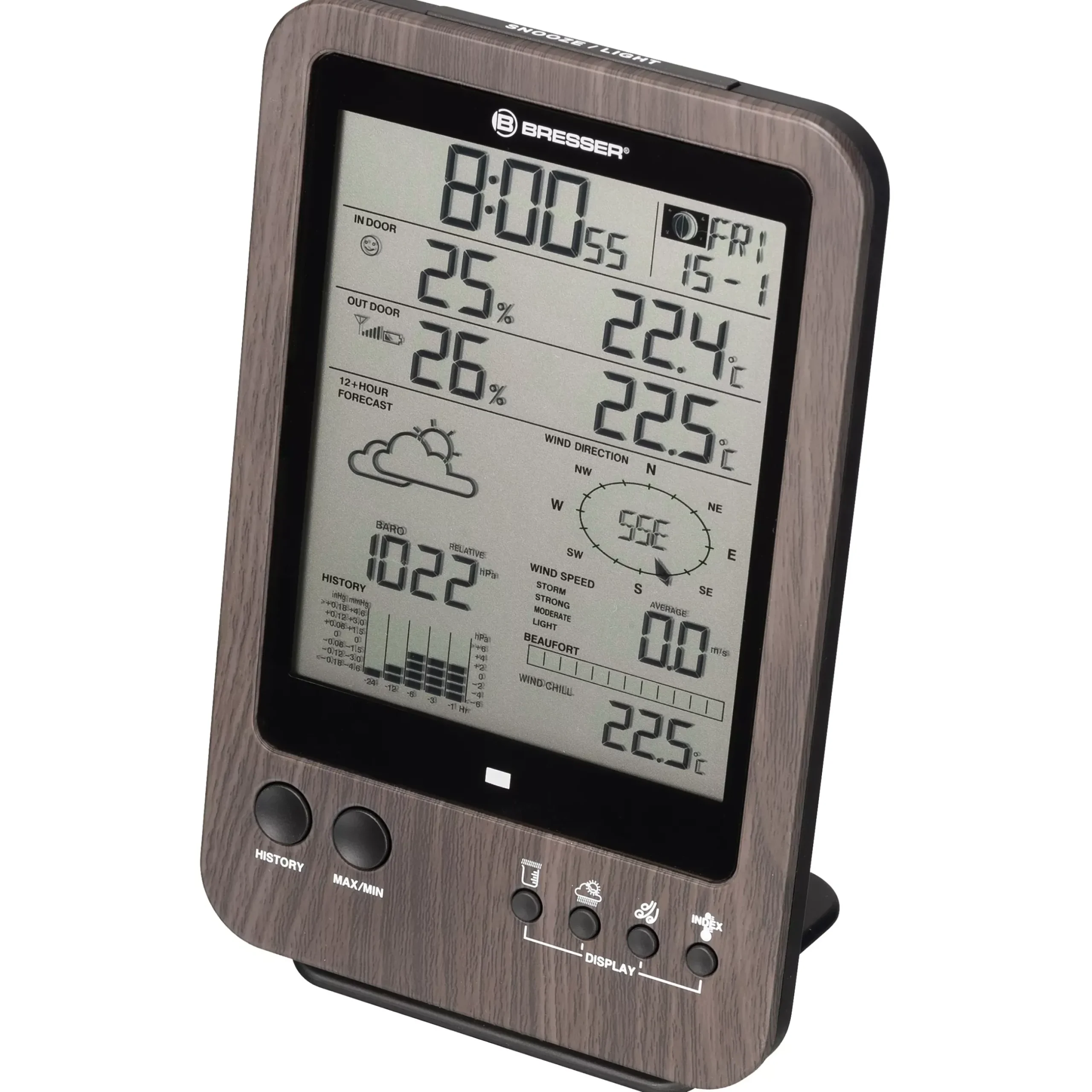 Bresser Zusätzliche Basisstationen>zusätzliche / Ersatz-Basisstation für 7002512 WTW Wetterstation in Holzoptik