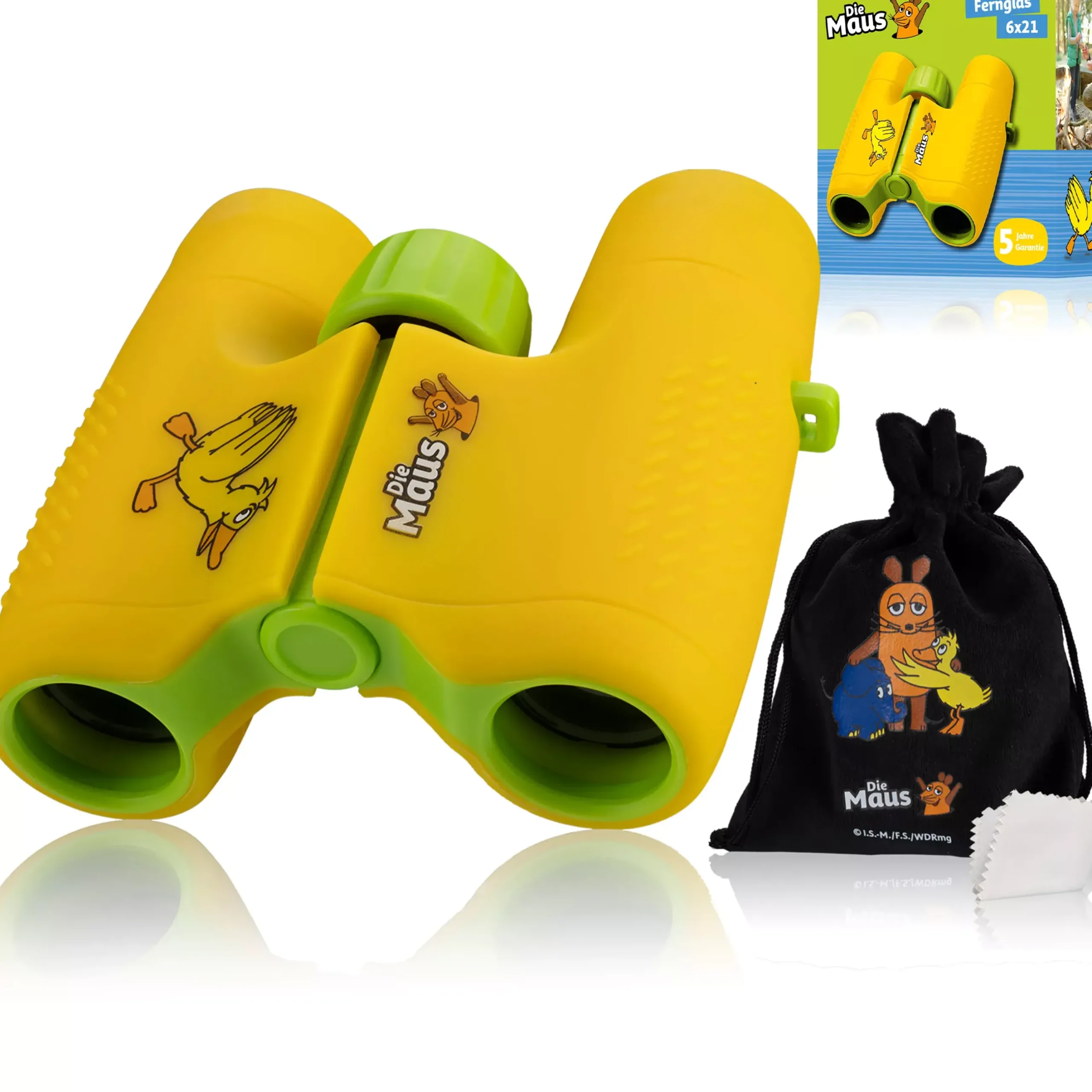 Bresser Diemaus>DieMaus 6x21 Kinderfernglas mit Beutel