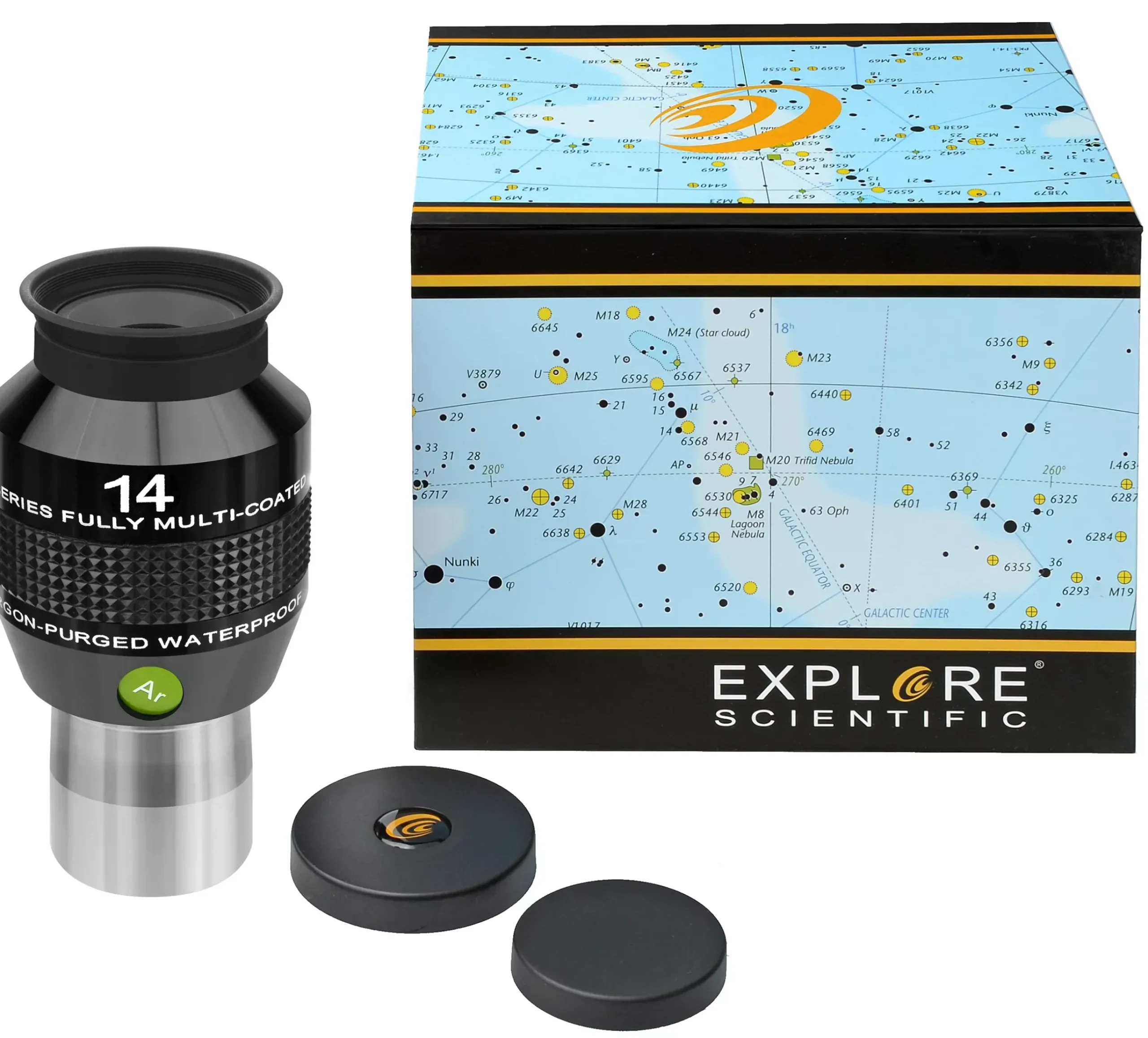 Bresser Brennweite|Gesichtsfeld>EXPLORE SCIENTIFIC 82° Ar Okular 14mm (1,25")