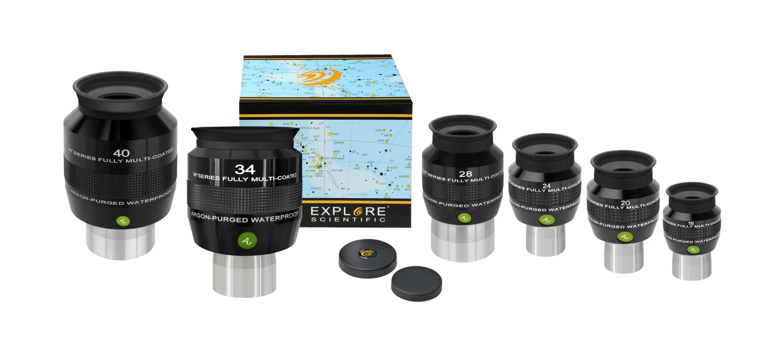 Bresser Brennweite|Gesichtsfeld>EXPLORE SCIENTIFIC 68° Ar Okular 34mm (2")
