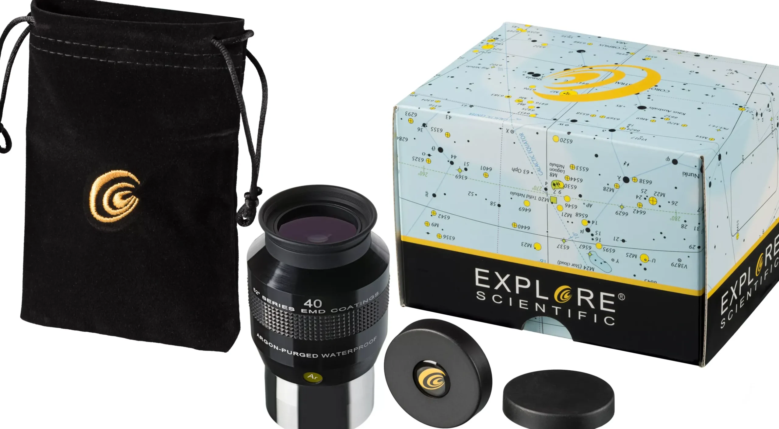 Bresser Brennweite|Gesichtsfeld>EXPLORE SCIENTIFIC 52° LER Okular 40mm Ar