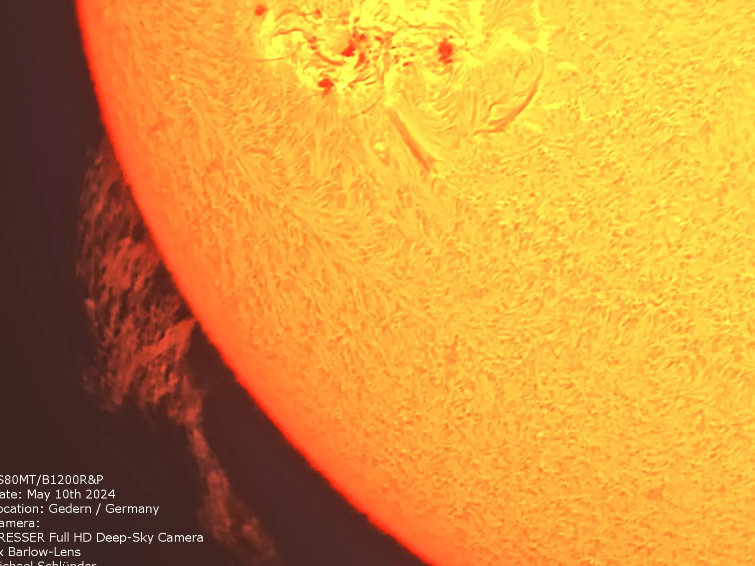 Bresser H-Alpha-Teleskope|Teleskope Für Astrofotografie>LUNT LS80MT/B1200R&P Allround APO Teleskop für Sonne + Sternenhimmel