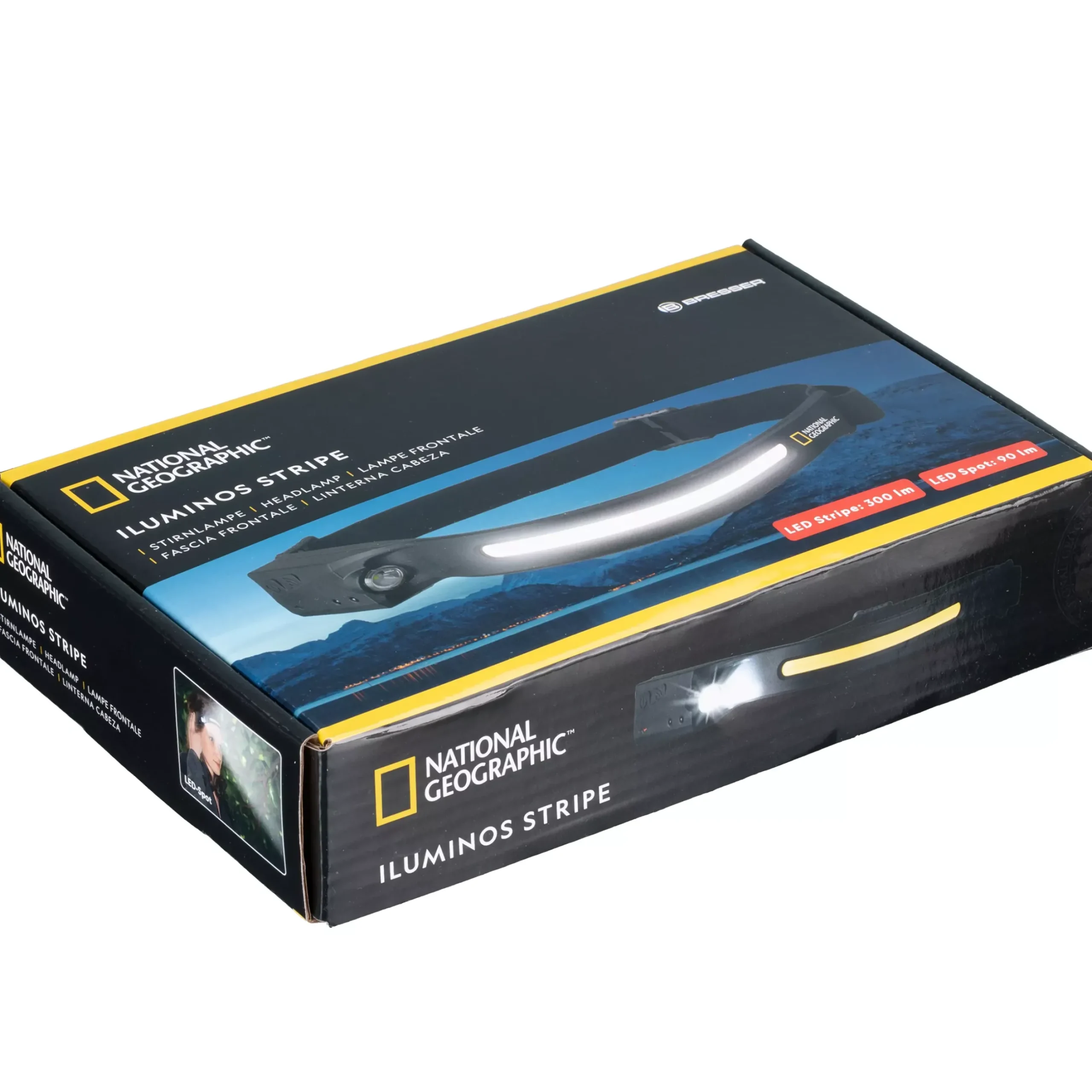 Bresser Taschenlampen|Lernen & Entdecken>NATIONAL GEOGRAPHIC Iluminos Stripe Stirnlampe mit LED-Streifen