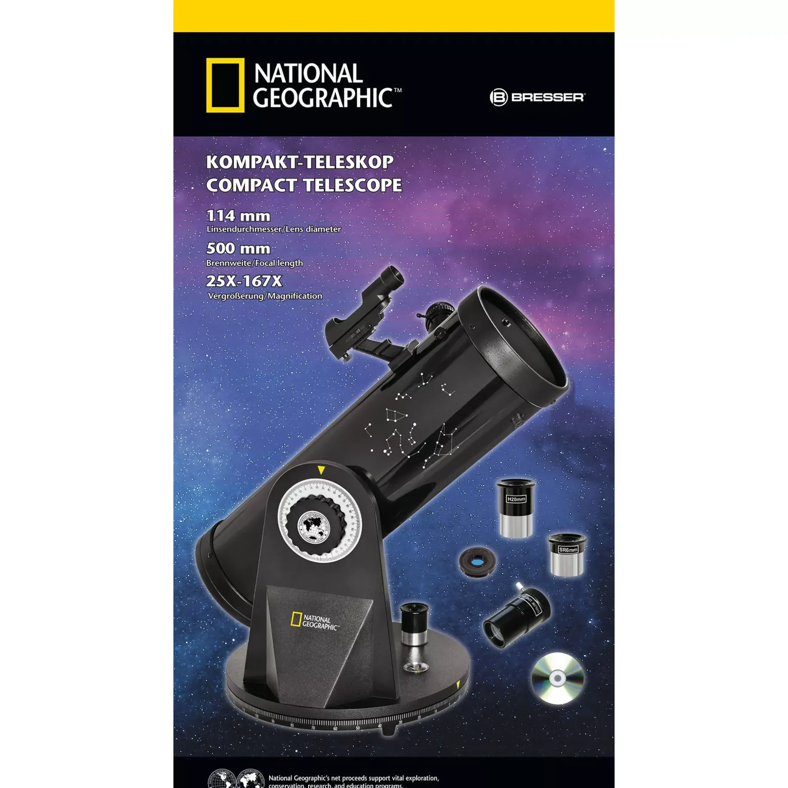 Kinder Bresser Kinderteleskop|Teleskope Für Planeten>NATIONAL GEOGRAPHIC 114/500 Kompakt Teleskop
