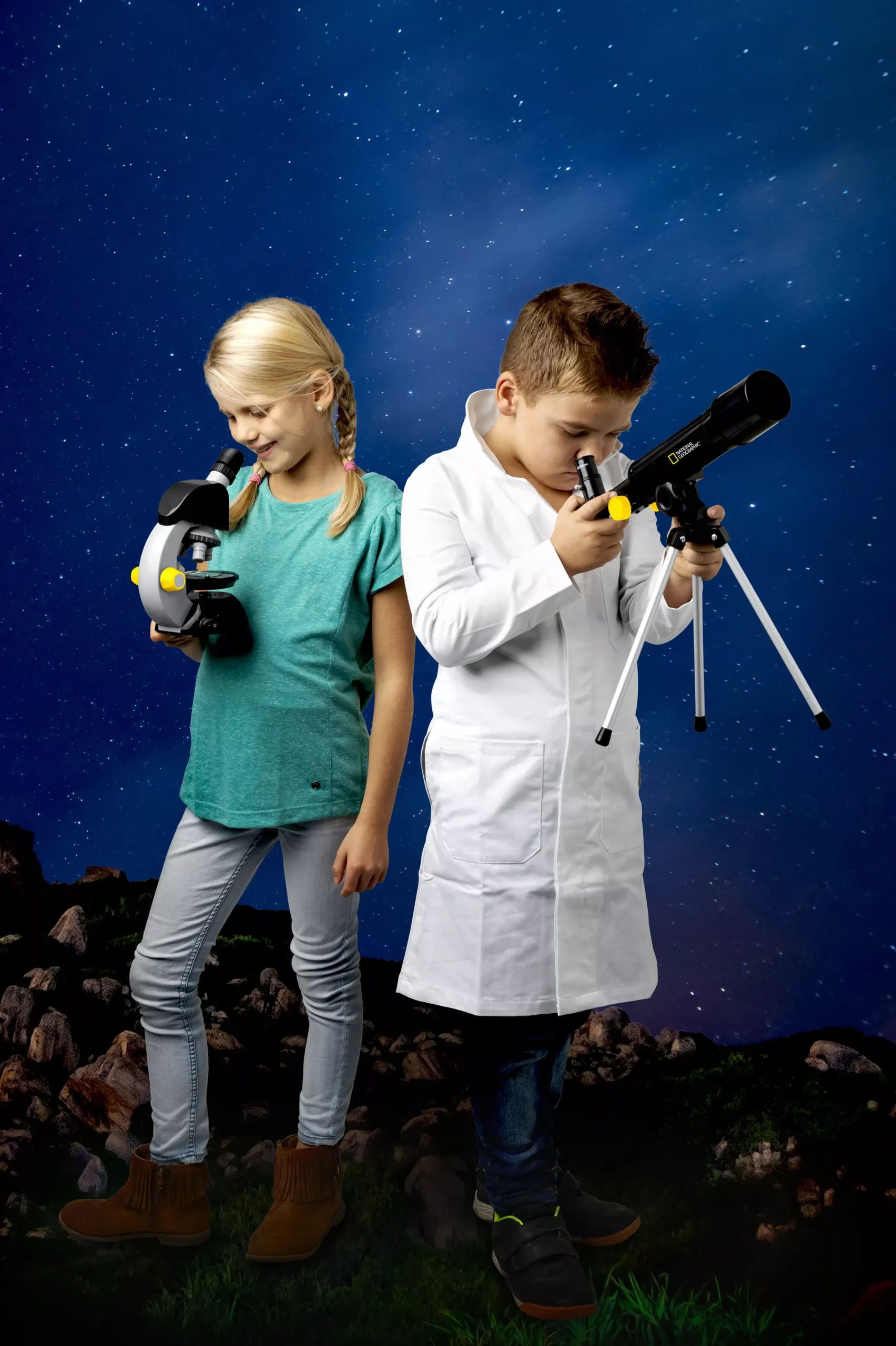Kinder Bresser Kindermikroskop|Kinderteleskop>NATIONAL GEOGRAPHIC Teleskop + Mikroskop Set
