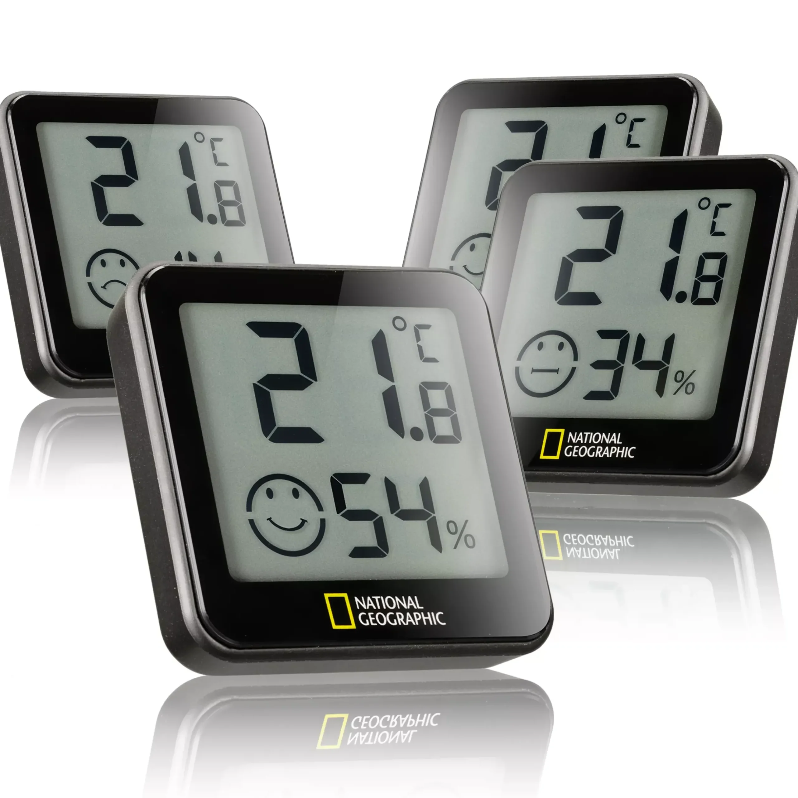 Bresser Raumklimamessgeräte|Innen-Thermometer>NATIONAL GEOGRAPHIC Thermo-Hygrometer Tempy 4er-Set