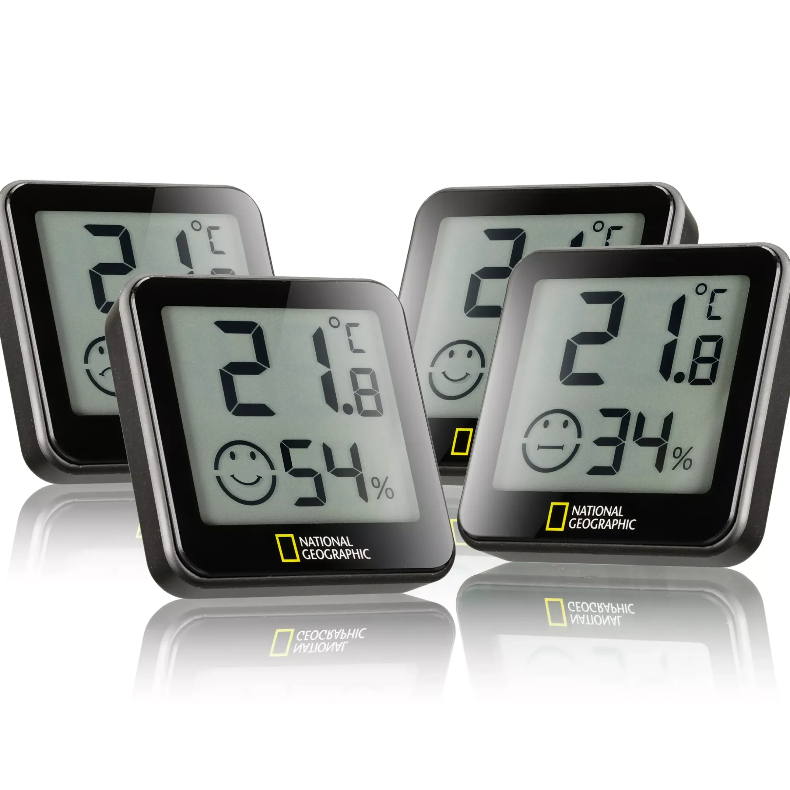 Bresser Raumklimamessgeräte|Innen-Thermometer>NATIONAL GEOGRAPHIC Thermo-Hygrometer Tempy 4er-Set