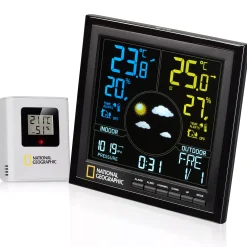 Bresser Wetterstationen Mit Thermo-/Hygro-Außensensor>NATIONAL GEOGRAPHIC VA Farb-Funkwetterstation
