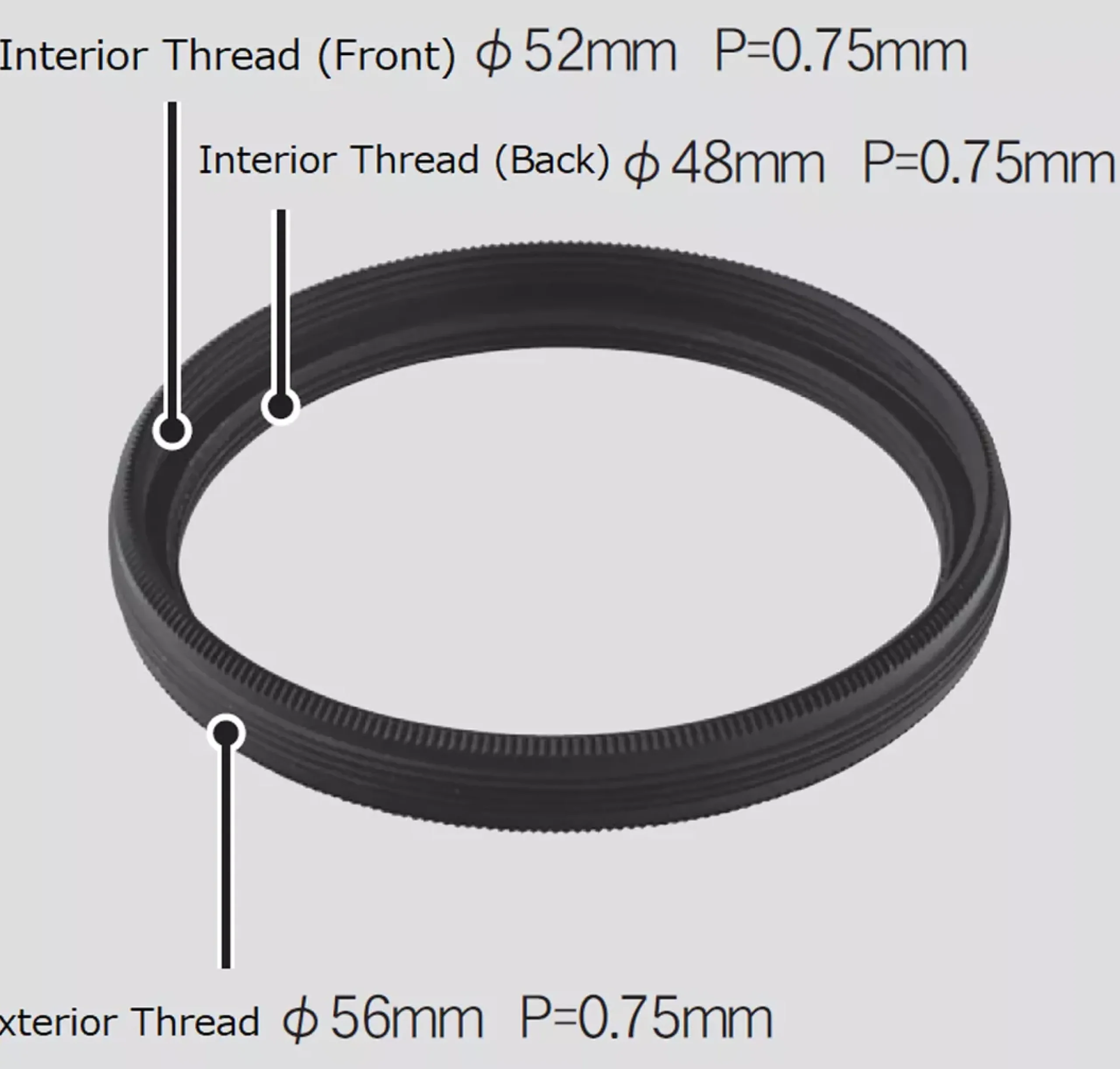 Bresser Adapter>Vixen M56 Filteradapter für M48mm und M52mm Filtergewinde